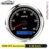 Custom 7 Color LED Universal 80MM GPS Speedometer 0-120kmh 0-60kmh Speed Meter For Boat Car Yacht 80MPH Odometer With Antenna