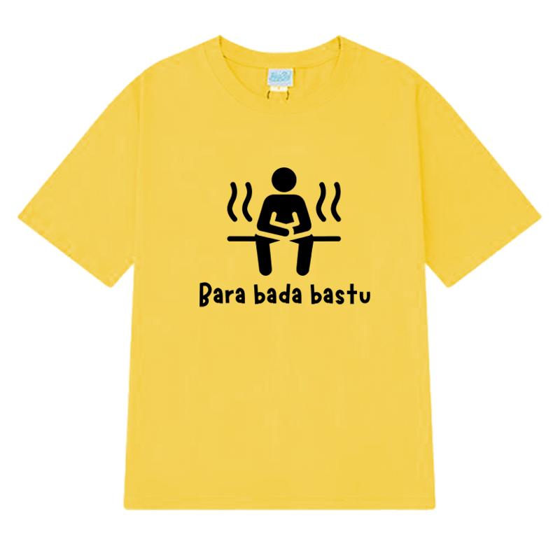 Eurovision 2025 KAJ Song Bara Bada Bastu Printed T Shirt Men Women Funny Short Sleeve T-shirts Unisex Summer Cotton 100% Tops
