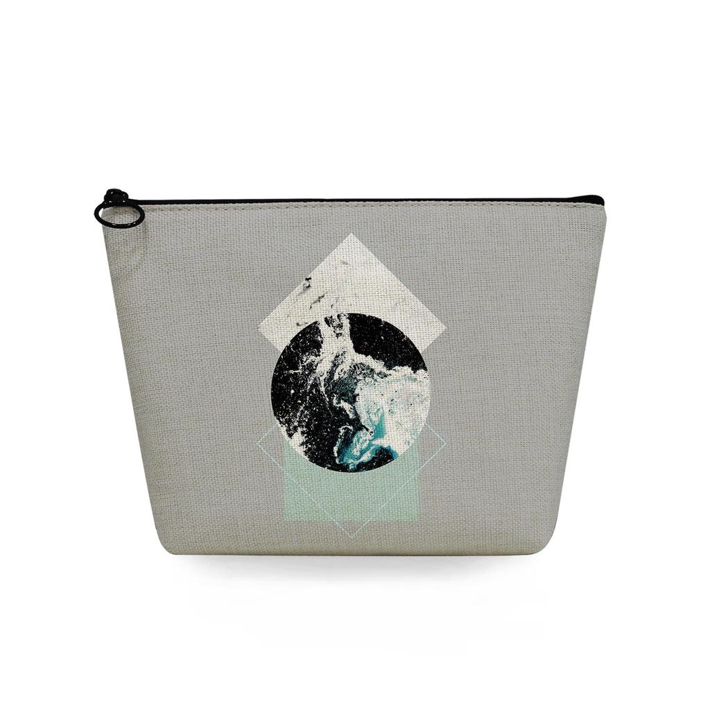 Women Geometric figure Print Cosmetic Bag Toiletries Organize Travel Storage Case 6720 KTB