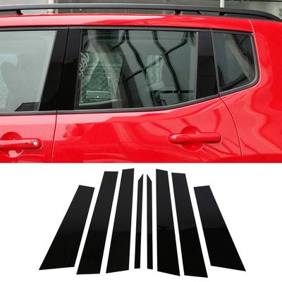 Auto Raam Middenstijl Posts Cover Sticker Trim voor Jeep Renegade 2016 2017 2018 2022 2023 Exterieur Accessoires