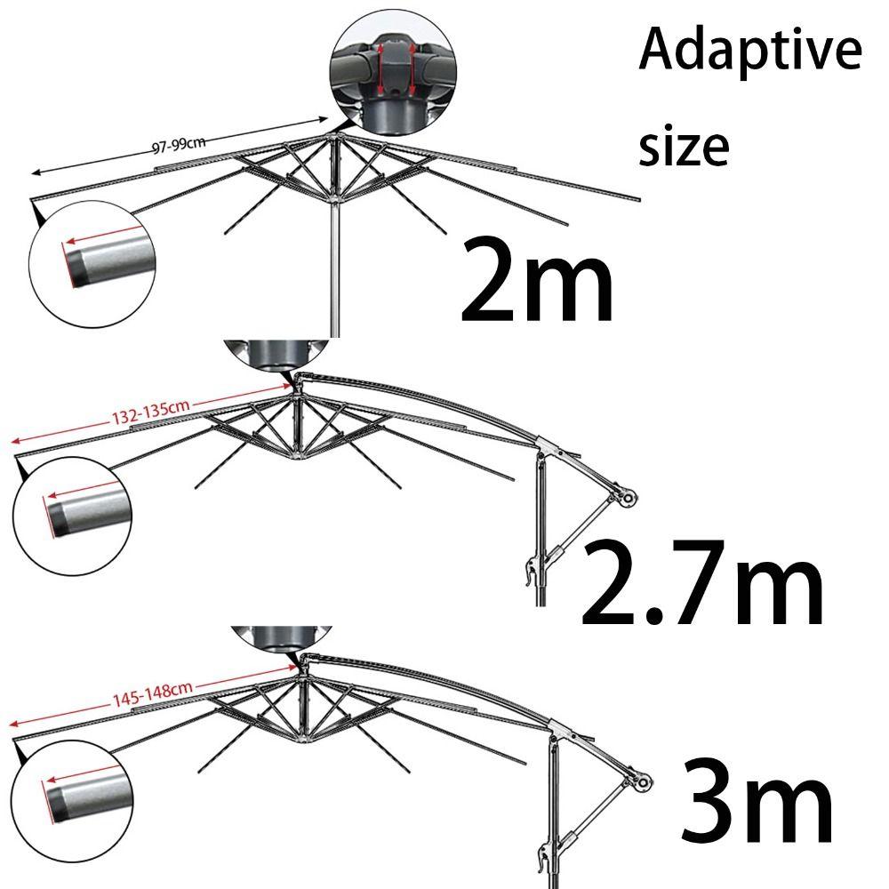 2/2.7/3M Patio Umbrella Surface Polyester Sunshade Cloth Umbrella Surface Cloth  Patio Sun Umbrella