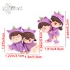 1 Paio Mini Innamorati Dolci Coppia Mano nella Mano Figurine Miniature Giardino delle Fate Muschio Terrari Artigianato in Resina Decorazione per la Casa