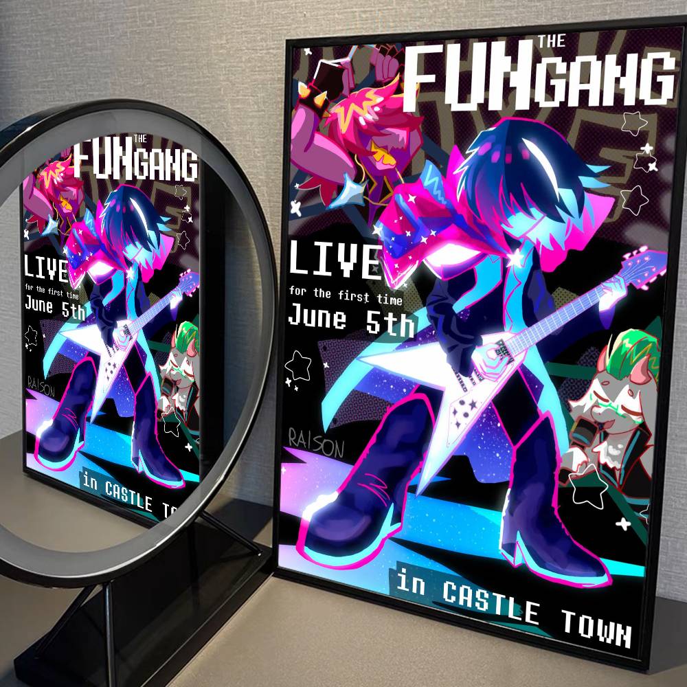 D-Deltarune Hra Anime Plakáty Lepicí Bílá Papírová Samolepka DIY Pokoj Bar Kavárna Kawaii Dekorace Pokojů