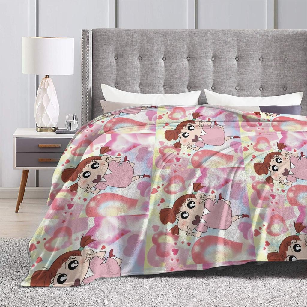Crayons Shin Chans Anime Blankets Flannel Print Nene Multifunction Soft Throw Blankets for Bed Office Plush Thin Quilt