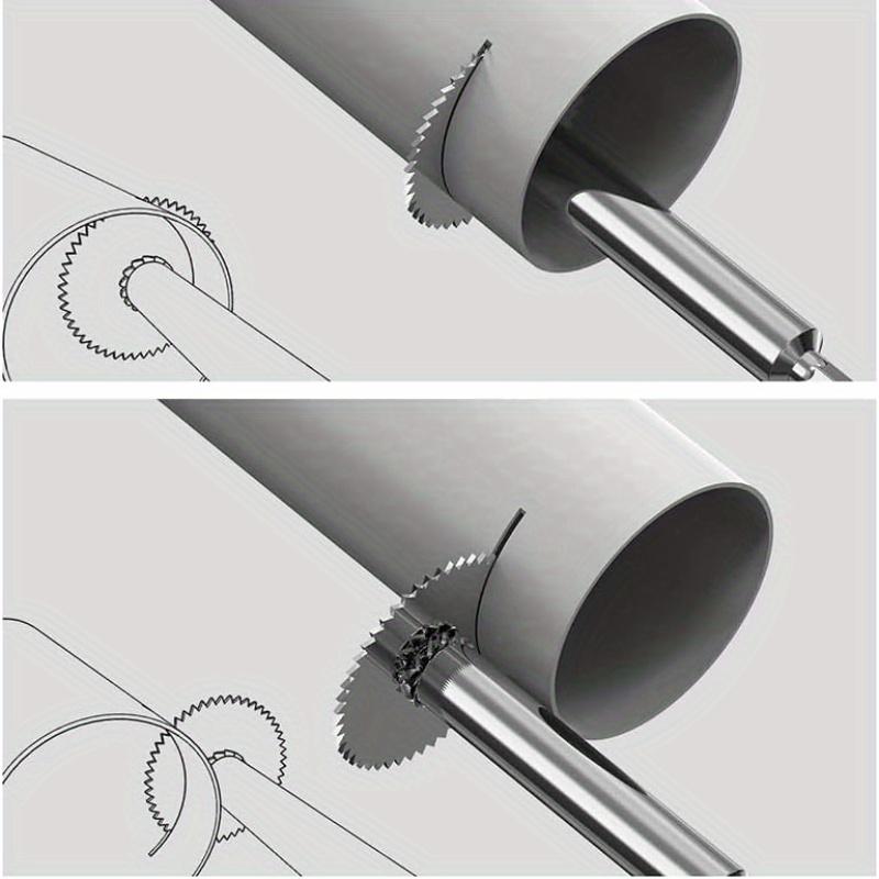 1/4" High Speed Steel Blade + 32mm*3, 44mm*1 Accessories Heavy-Duty Carbon Steel Pipe Cutter Set for Plastic Hex Inner Pipes