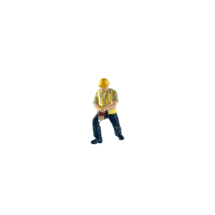 Miniatur 1:64er Maßstab Bauarbeiter Figur Harzmodelle Dioramen Figur Realistische Requisiten Ornamente Geschenk