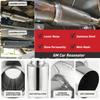 1pcs Universal 2.5" Stainless Steel Exhaust Muffler Resonator Tail Tube Silencer Car Muffler Pipe Exhaust System 12 inch Long
