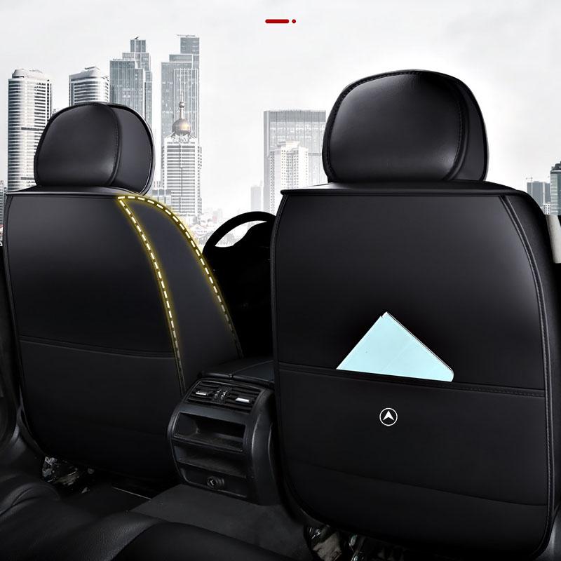 Front Car Seat Cover, Waterproof and Wear-Resistant Leather, Full Coverage Car Seat Protector Fits Most Automotive, Van, SUV
