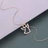 Kinitial Fashion Angel Wings Necklaces for Women Girl Guardian Angel Pendant Statement Choker Necklace White Angel Gift Jewelry