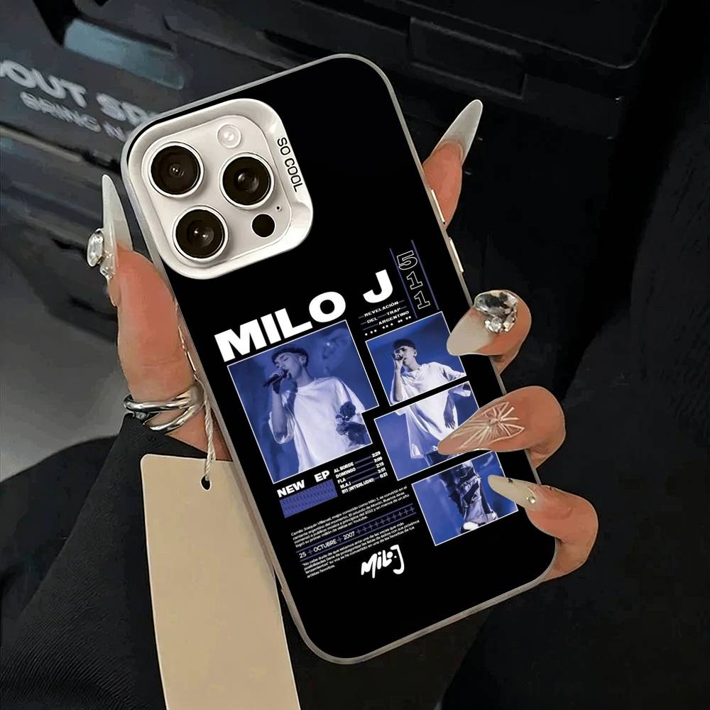 Top Gen Z artist Singer M-Milo Phone Case For iPhone 11 12 13 14 15 16Pro Max Plus white Sliver Phone Cover
