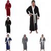 Cozy Long Sleeve Hooded Bathrobe For Autumn And Winter Homewear In Multiple Colors