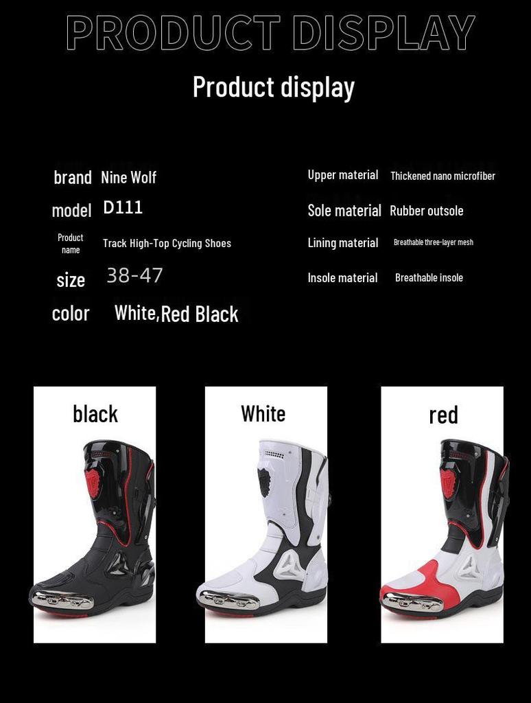 Motorrad-Stiefel für Herren und Damen für alle Jahreszeiten - Offroad-Renn-Kurzstiefel