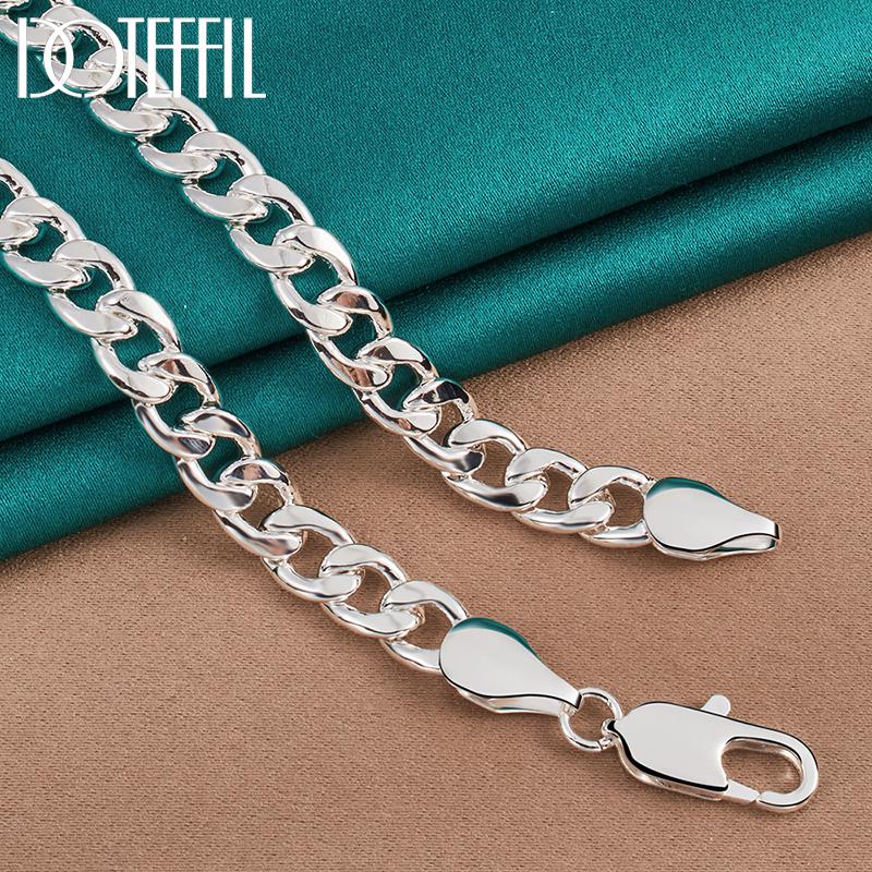 Šoninė grandinėlė, 10 mm karoliai, 925 sterlingų sidabro madingi dovanoti papuošalai