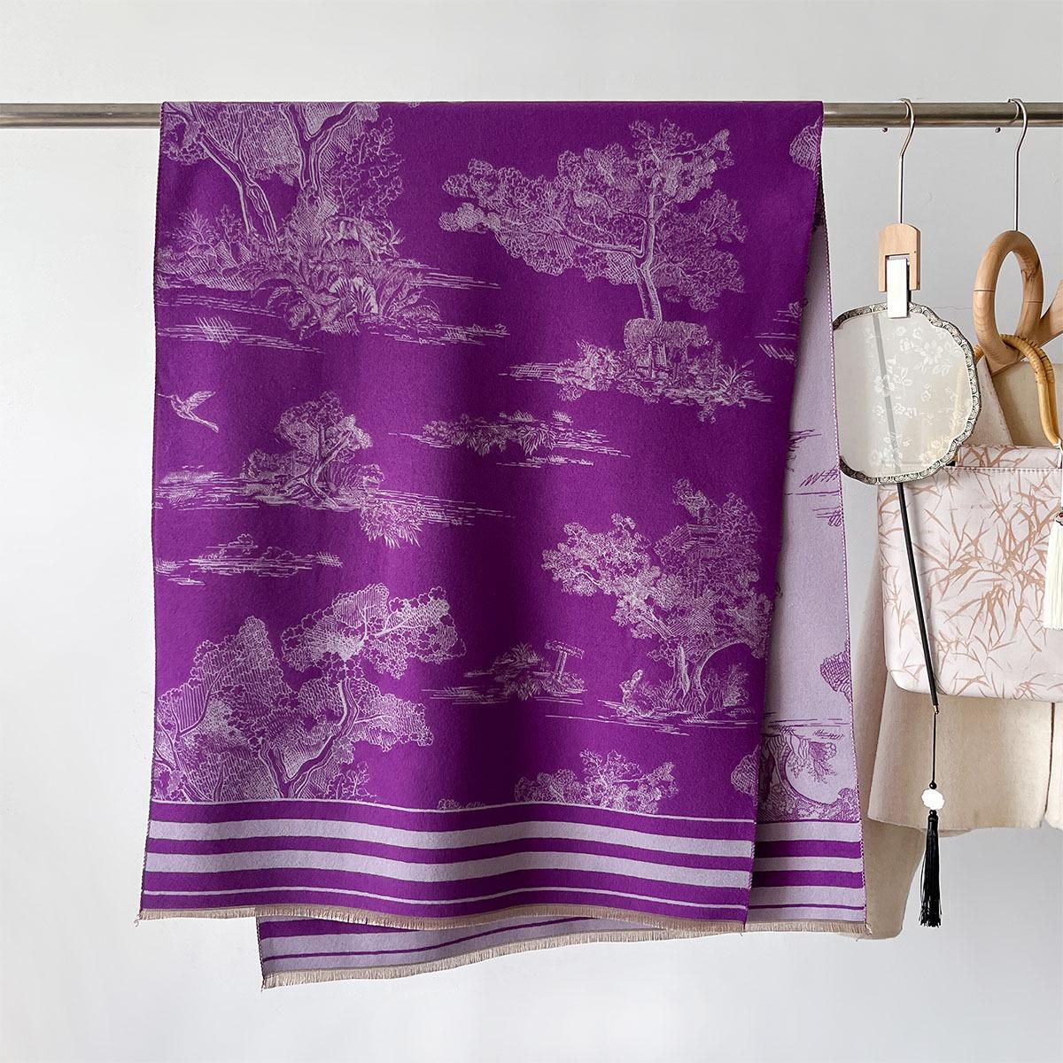 

Осенне-зимний теплый модный шарф High Sense Literary, двусторонний печатный шарф-накидка, классический женский шарф 66*186cm