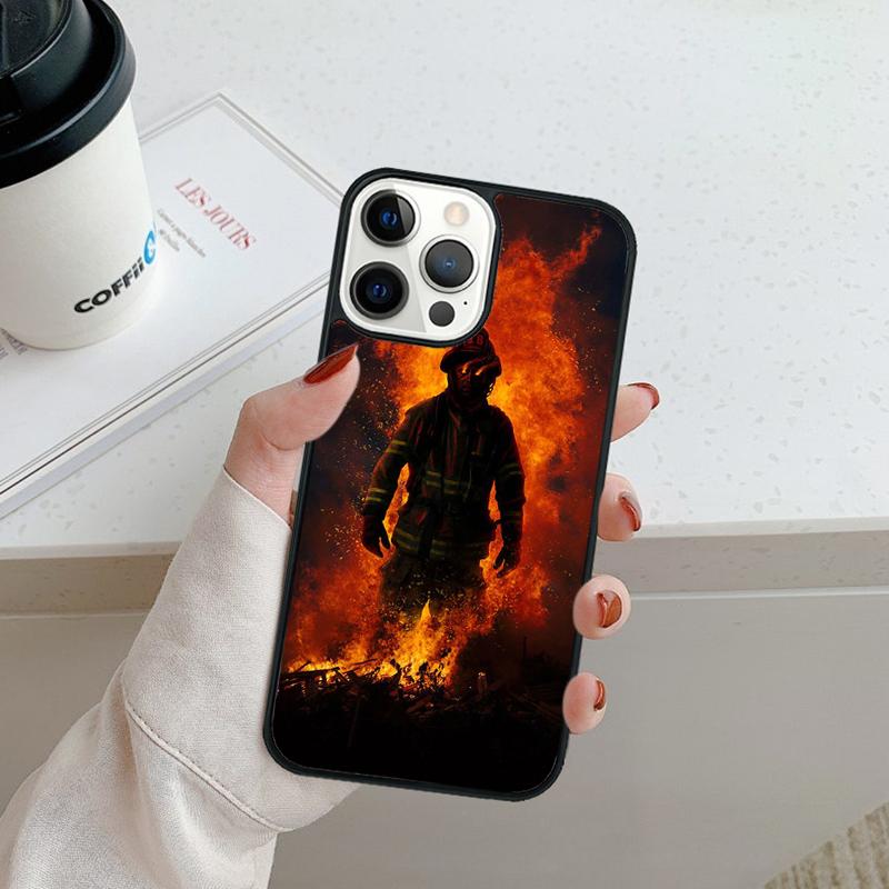 

Fire Fighter Hero Phone Case For iPhone 17 Air 16 pro max 15 14 plus 12 13 Shell Cover coque iPhone 14pro