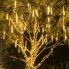 Outdoor Solar Meteor Shower String Lights - Holiday Decoration for Trees & Streets