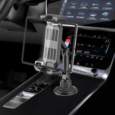 Heavy-Duty Bekerhouder voor Auto Tablet Standaard voor iPad 4-14' 360° Draaibare Telefoonhouder 270° Kantelbaar RAM Mount SUV Voertuigaccessoire