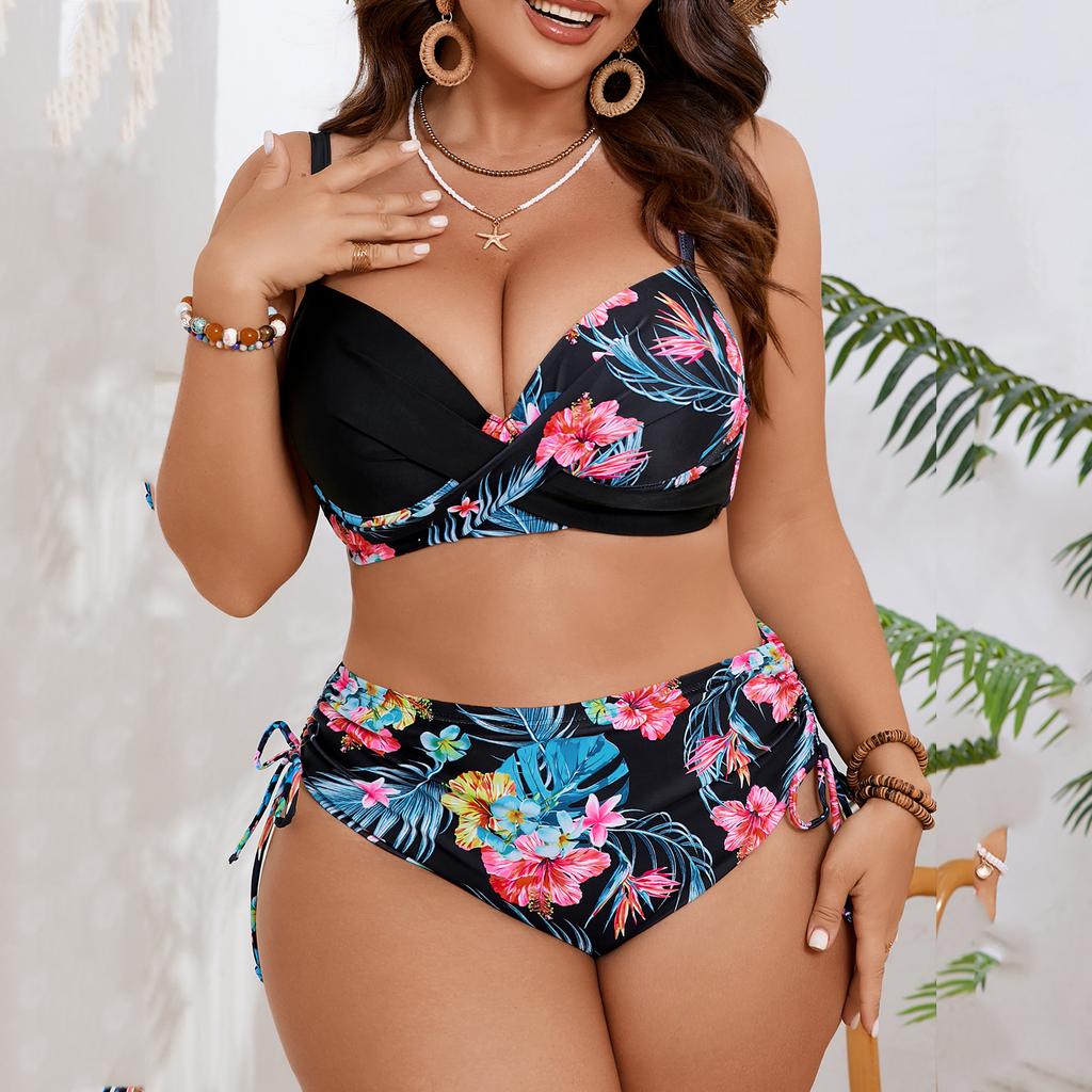 Women's Two-Piece Bikini Set Plus Size Split Swimsuit