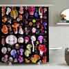 Spooky Mushroom Shower Curtain Halloween Forest Psychedelic Home Decor Gothic Nature Tapestry Dark Academia Wall Hanging Gift