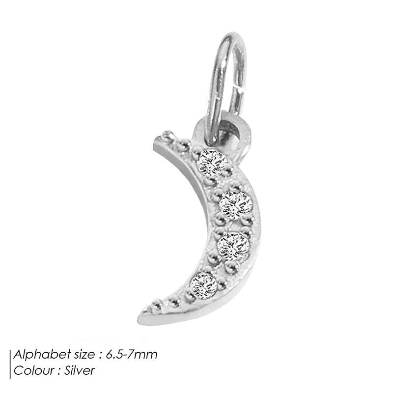 Europäischer & Amerikanischer Vollpavé Diamant Edelstahl Buchstabenanhänger mit DIY Zirkon Halskette & Armband Optionen