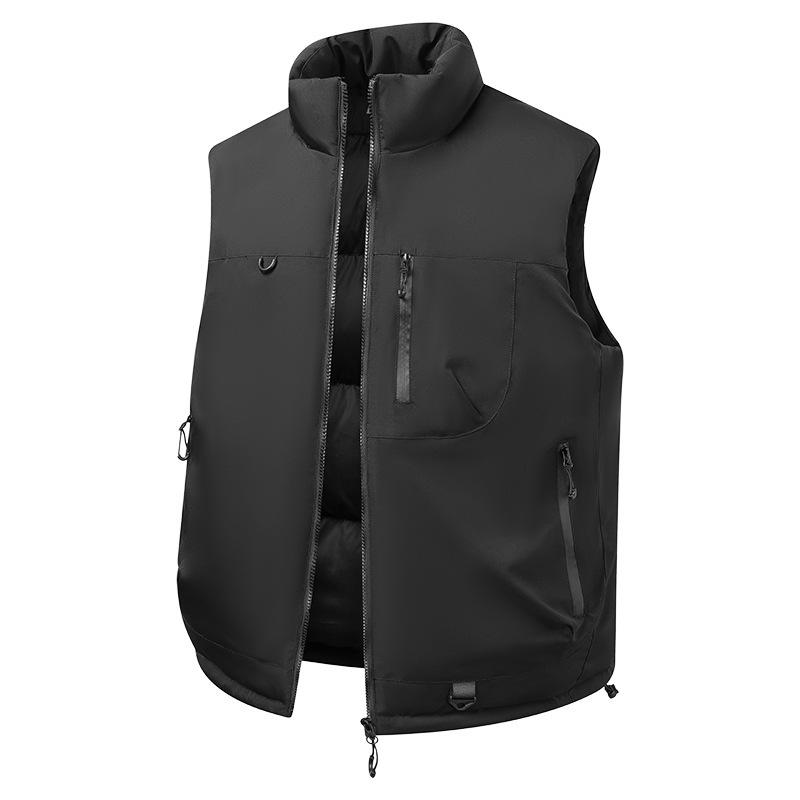 New thickened stand-up collar vest men's autumn and winter dopamine warm windproof vest vest vest vest vest vest jacket