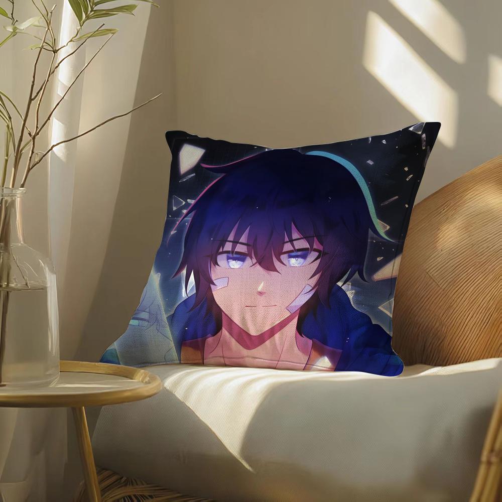 Animes-Sololeveling-Spillow Pillow Case Pillowcase, Double-Sided Printed, Sofa Cushion, Bedroom Headboard