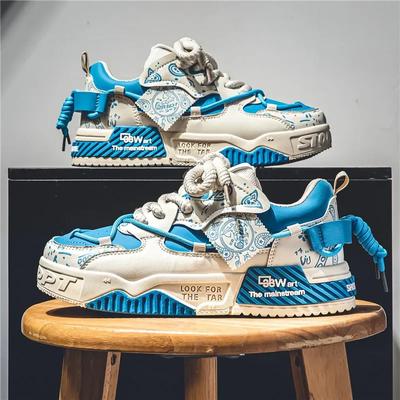 2025 Herbst Neue Herren Trendige Bequeme Schnür-Freizeit-Sportschuhe Sommer Campus-Stil Klobige Studenten Skateboard-Sneaker