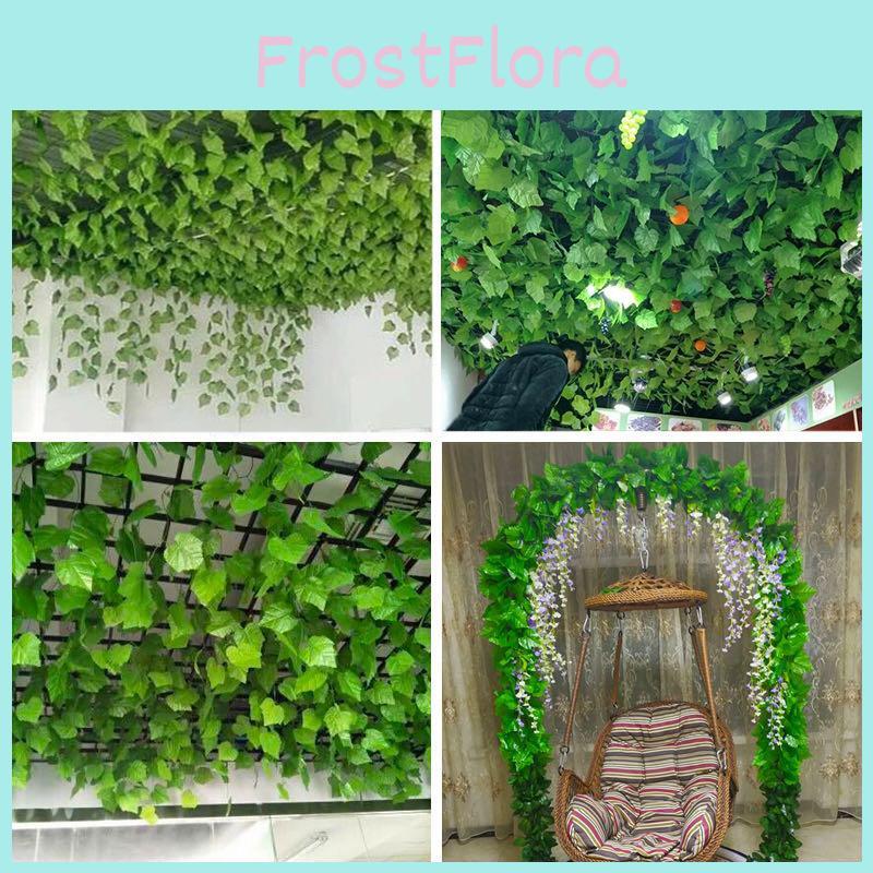 Realistic Artificial Grape Vine Leaves Ceiling Decor Faux Ivy Plants Greenery