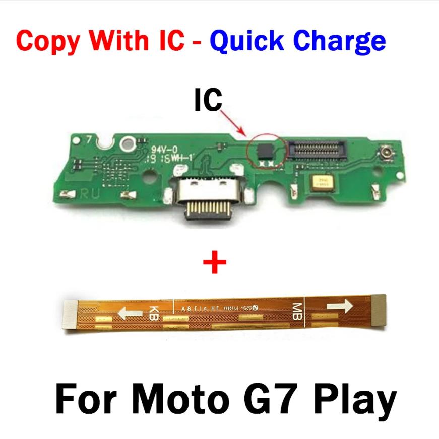 Getestet für Moto G6 G7 G8 G9 Play Plus Power G11 G111 USB Stromladeplatine Steckeranschluss Anschlussanschluss Dock mit Mainboard Flexkabel