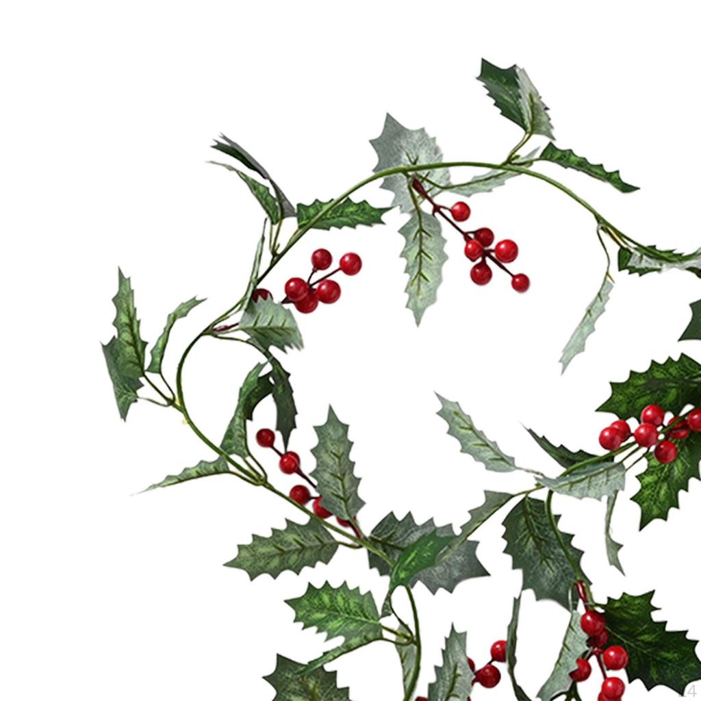 Artificial Christmas Berries Garland Rattan 2M Wall Hanging Greenery Wreaths DIY