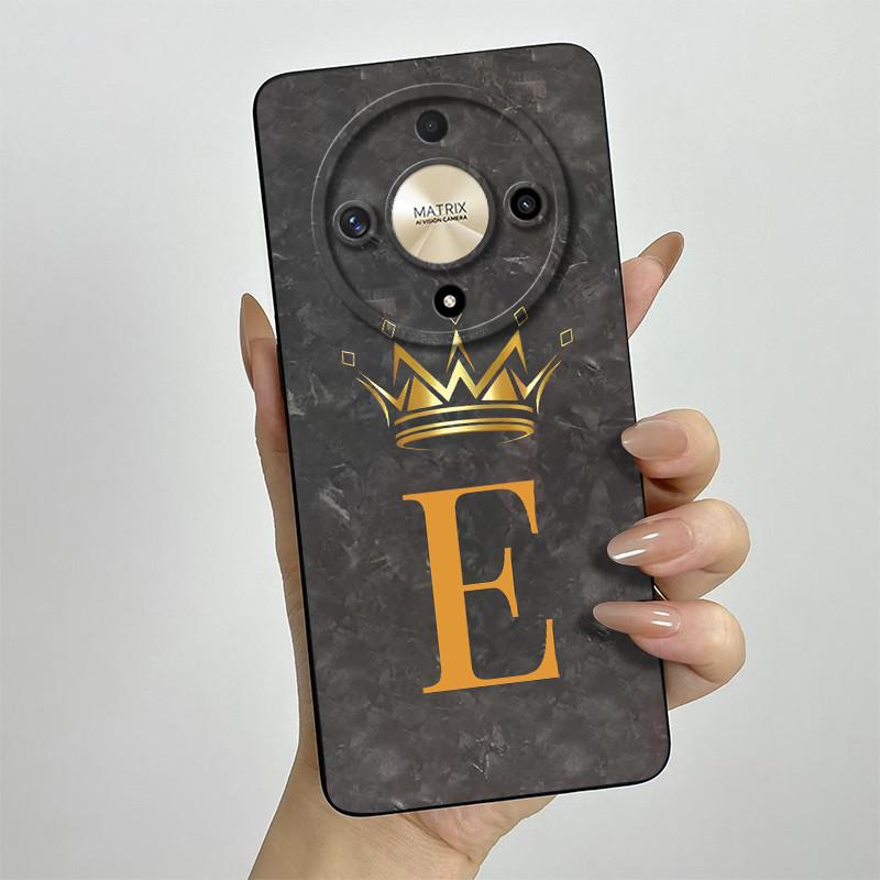 For Honor X9b Case Honor X9A Honor Magic 6 Lite Magic 5 Lite Phone Case Crown Letters Full Matte Anti Drop Soft Protective Cover