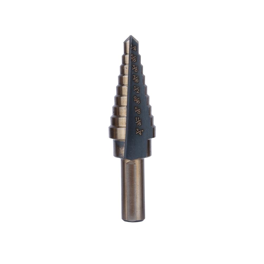 5Pcs Large Cobalt HSS Step Ti Cone Drill Hole Cutter Bit Set Tool   Case