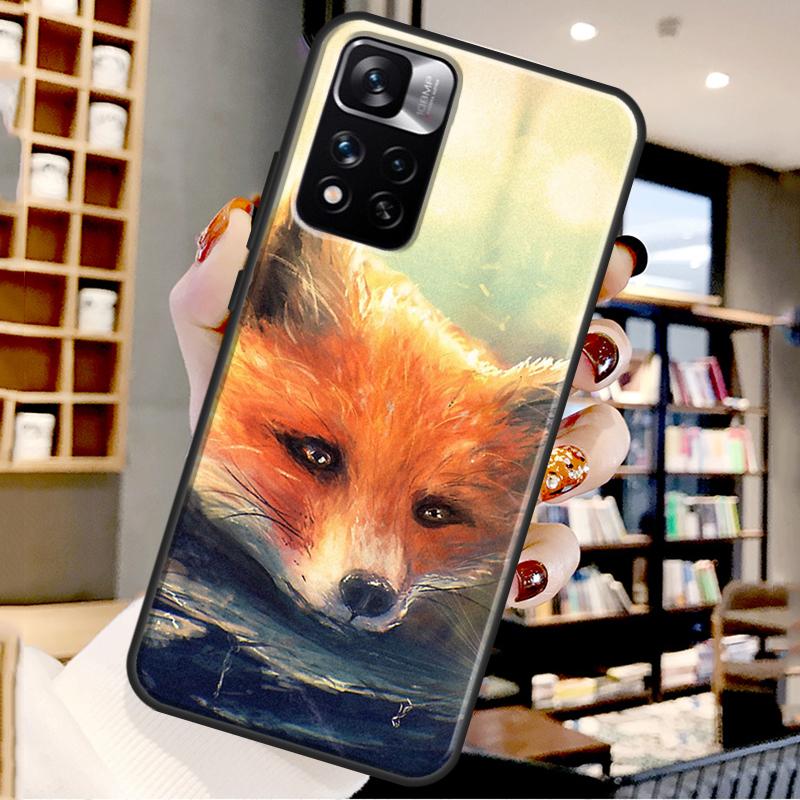 Cute Animal Fox Case For Xiaomi Redmi Note 12 11 10 9 8 Pro Note 12S 11S 10S 9S Cover For Redmi 9 10 12 C