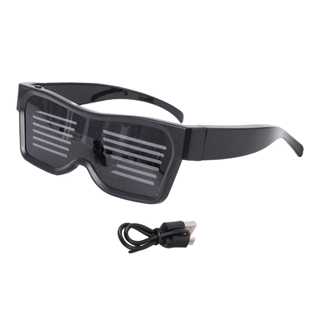 Okulary LED 4 Kolory Wysoka Jasność Sterowane Aplikacją Inteligentne Okulary Świecące w Ciemności Okulary Imprezowe na Ślub Urodziny