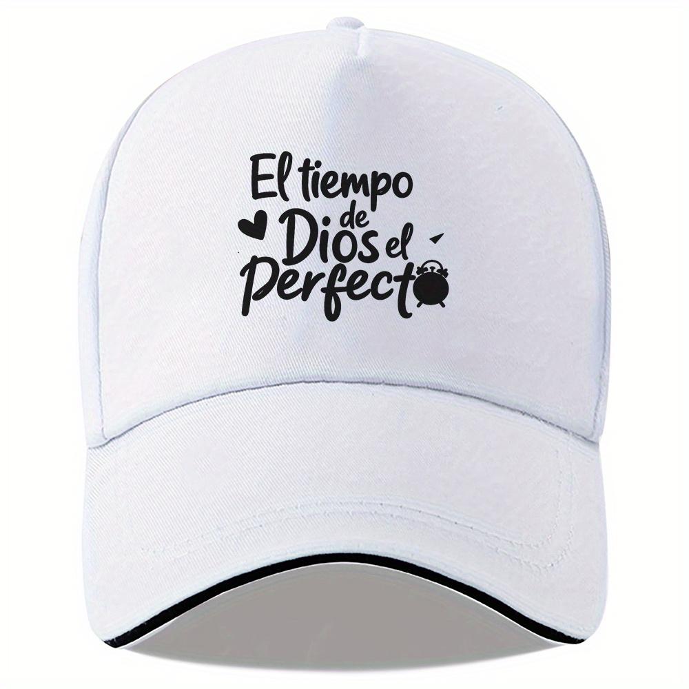 

Gods Timing Is Perfect Spanish Phrase Baseball Cap Polyester Adjustable Outdoor Adult Hat One Size