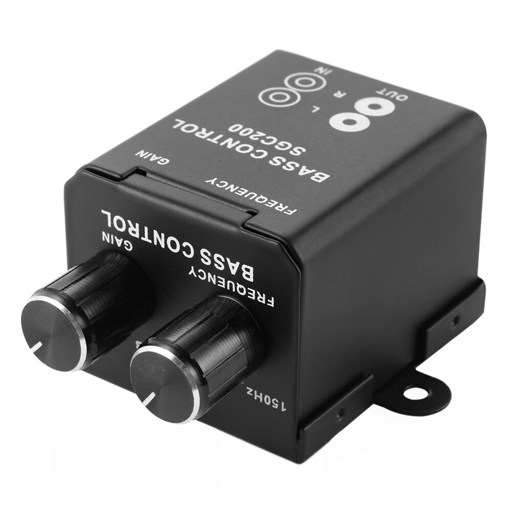 Car RCA Remote Level Amplifier Subwoofer Equalizer Crossover Bass Controller Kit