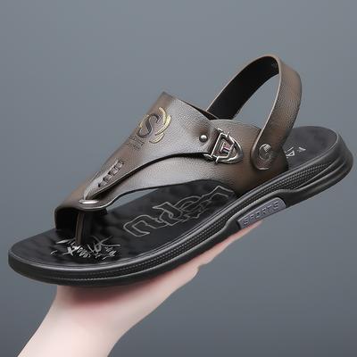Summer Men's Casual Sandals Beach Roman Sandals Outdoor Breathable Soft Lightweight Slippers Slip-on Trekking Sandals