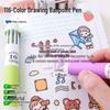 Blue Fruit 10-Color Quick-Dry Ballpoint and Marker Pen Set for Creative Drawing and Painting