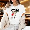 Retro Retro Sweetheart Betty Boop Cartoon Style Graphics TShirt Women's Short-sleeved Betty Boop Casual Daily Clothing