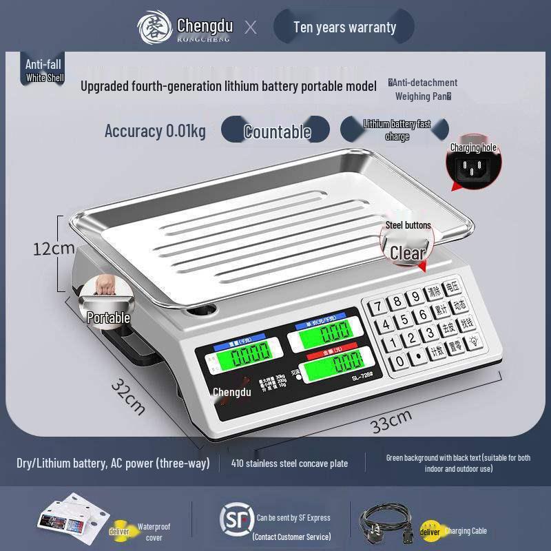 Rongcheng Small Commercial Electronic Scale for Kitchen and Market Use