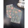 American Flower Full Print Jeans Men's and Women's Autumn Micro-pull Thin Straight Micro-pull Tide Brand Guangzhou Xintang Wholesale