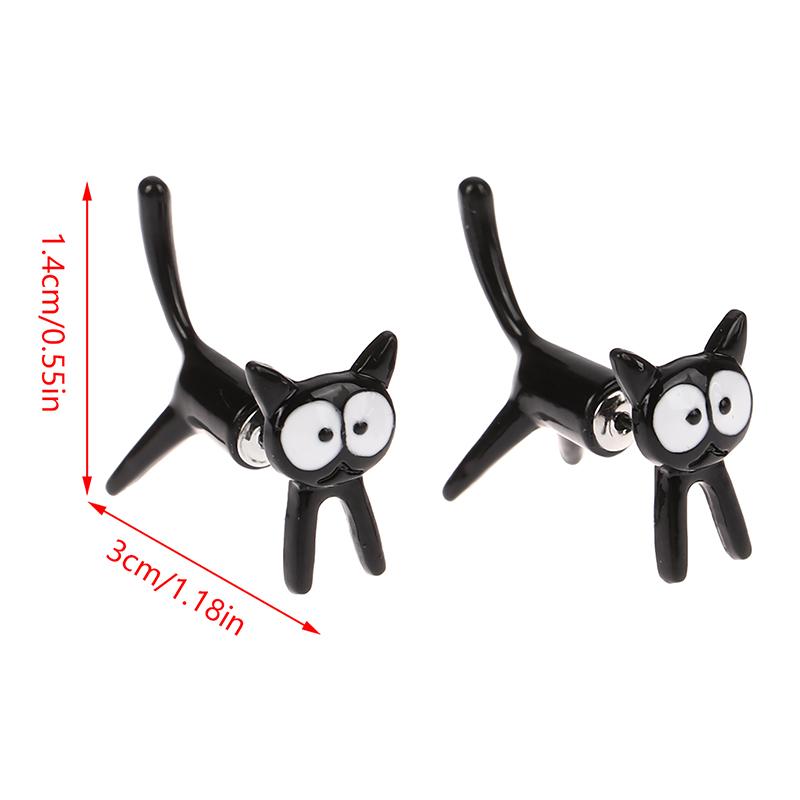 1 Paar Lustige Schwarze Katze Persönlichkeit Ohrring Für Frauen Niedliche Kätzchen Tier Ohrringe