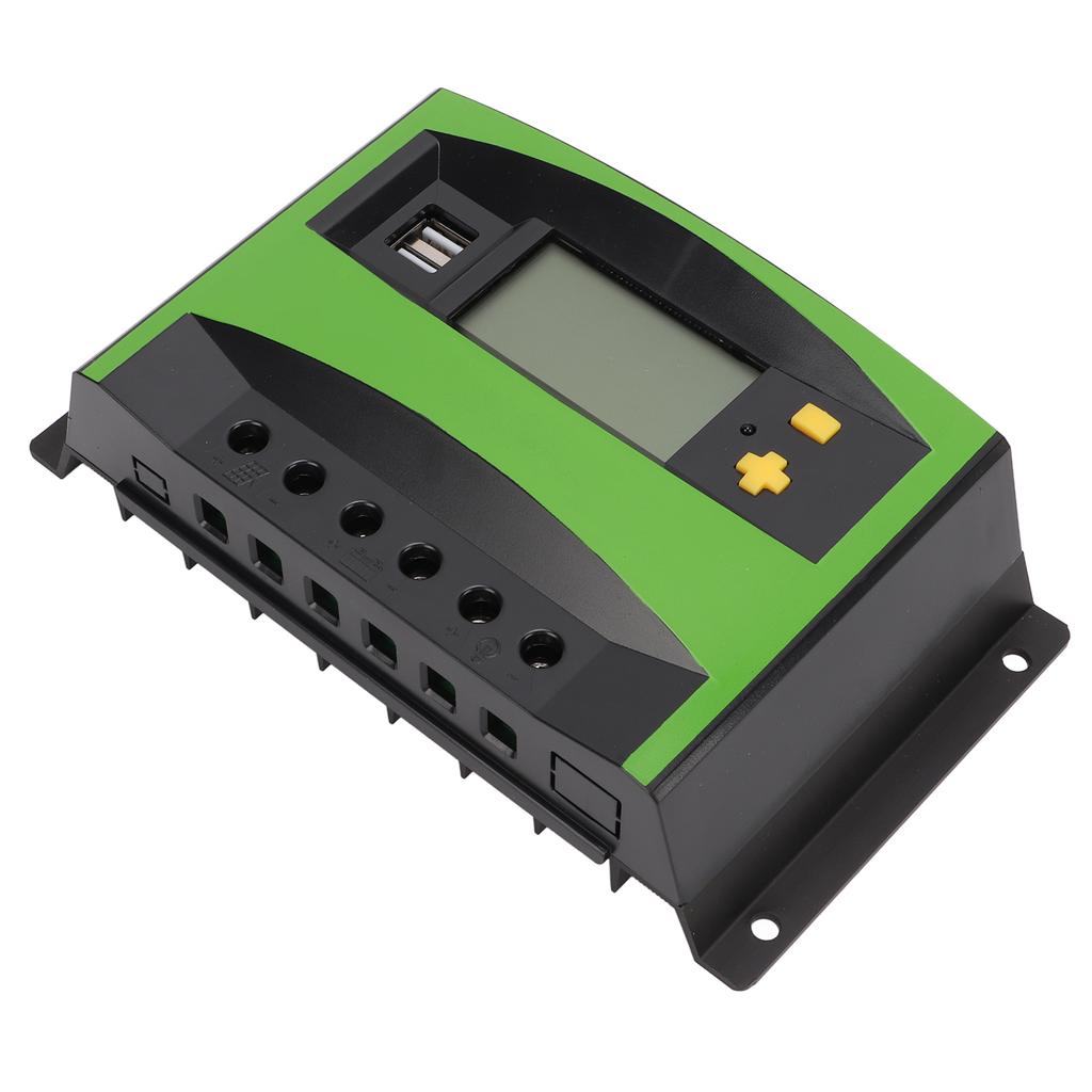 Solarladeregler LCD-Anzeige Timing Intelligent Automatisch Solarmodulregler mit Dual-USB-Anschluss 40A 12V 24V