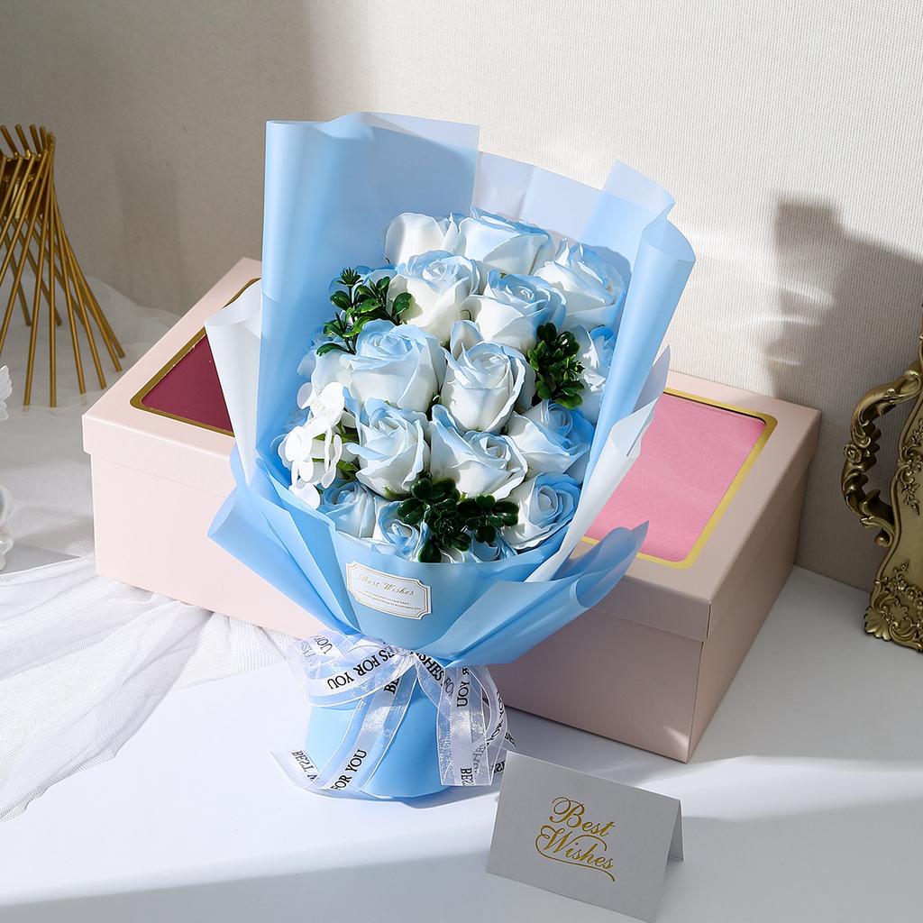 18 Window Roses Soap Bouquet Gift Box Graduation Season Valentine's Day Gift Bouquet