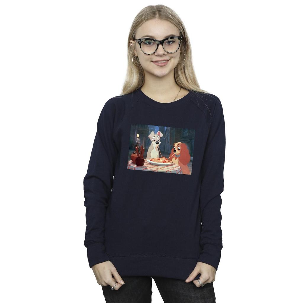 Disney Womens/Ladies Lady And The Tramp Spaghetti Photo Sweatshirt