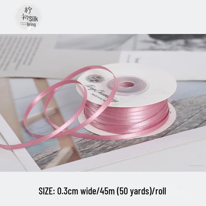 3mm Premium Double-Sided Satin Polyester Ribbon for Wedding Bows and Gift Packaging