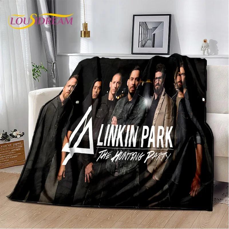 Ρετρό Μουσικό Συγκρότημα 3D L-Linkin-Park Μαλακές Κουβέρτες, Κουβέρτα για Ζέσταμα Άνετη Κουβέρτα για Πικνίκ Κρεβάτια Καναπέ Σπίτι Υπνοδωμάτιο Παιδί
