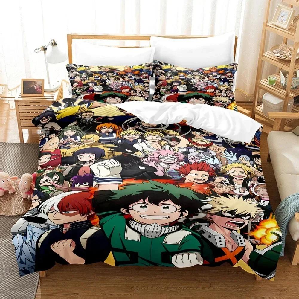 3D Anime My hero academia Printed Bed Set Duvet Cover Pillowcase Bedding Set Bed Linen Sheet Quilt Cover Full Queen King Size