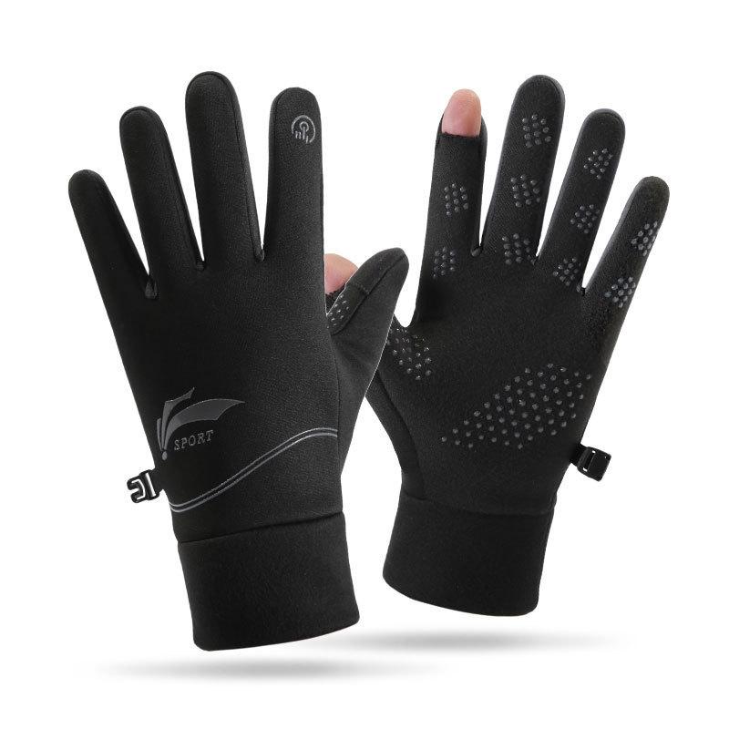 Warm Gloves Outdoor Riding Couples Driving Anti-slip Wear Resistant Durable Plus Velvet Thickened Winter Cold Proof Gloves
