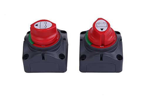 

Переключатель на 2 аккумулятора для автомобилей, грузовиков, лодок, прицепов, морских судов, кемперов, предотвращение утечки, выключатель массы, выключатель питания аккумулятора Ike,